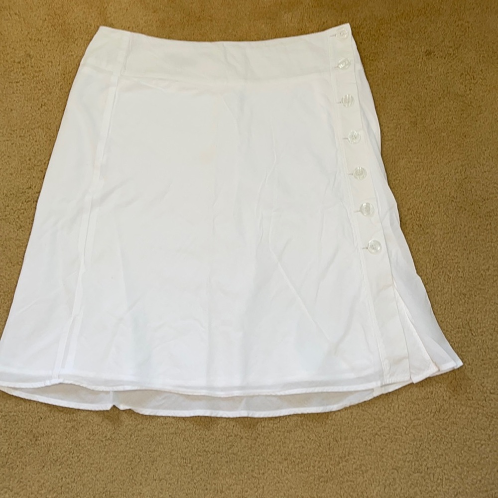 Ann Taylor white A-line skirt 8 petite